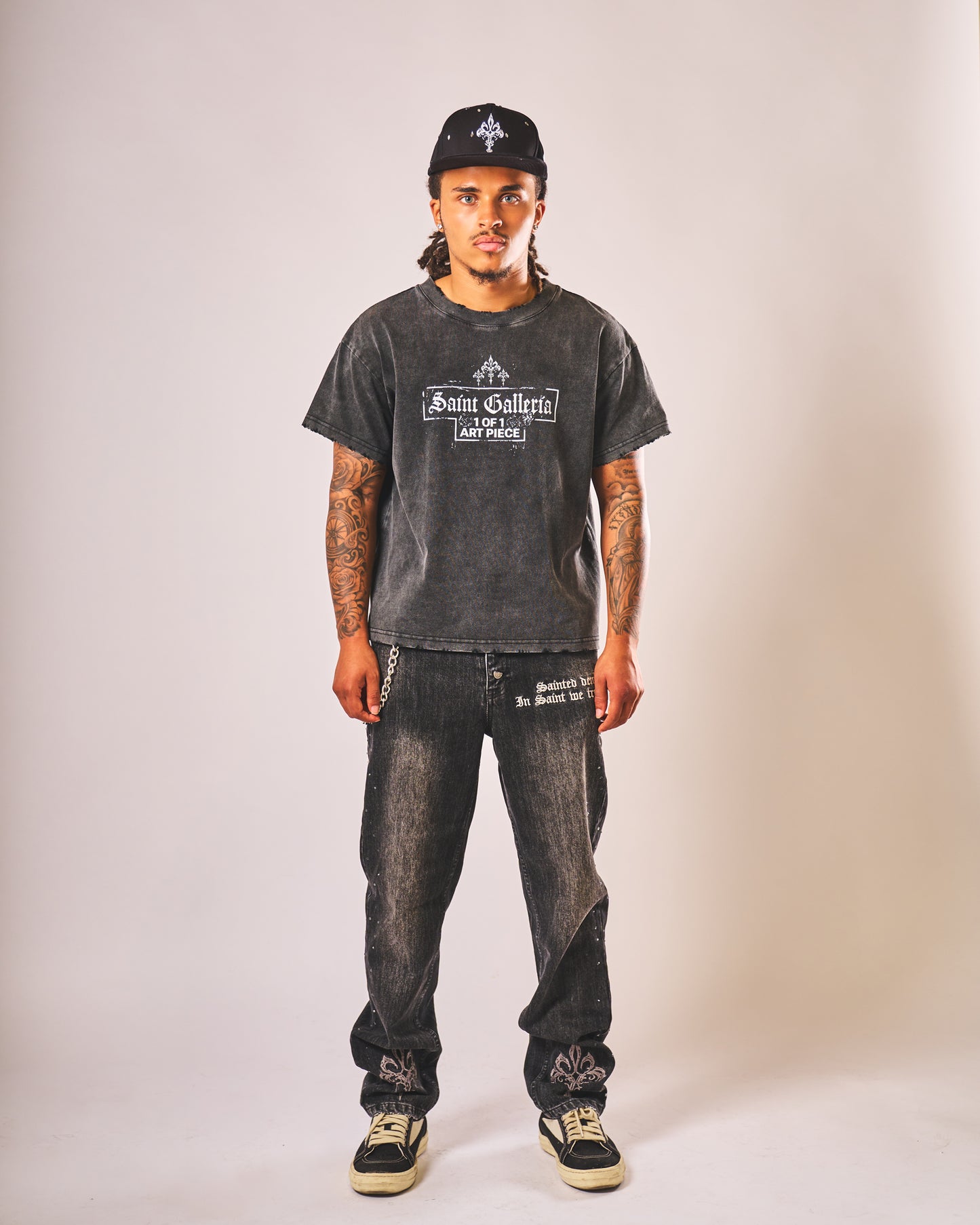 Sainted 1OF1 faded grey t-shirt by Saint Galleria — view 1